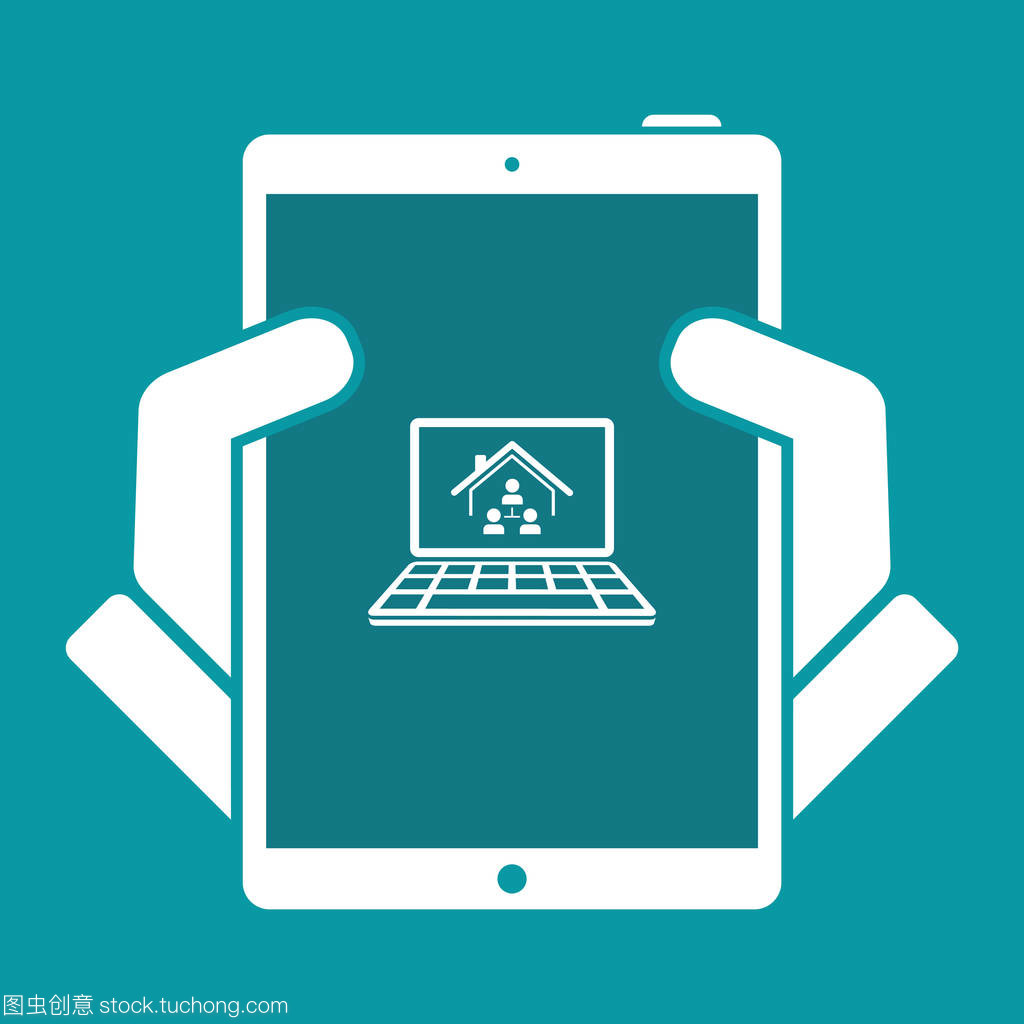 家庭网络系统与计算机应用的矢量图标设计